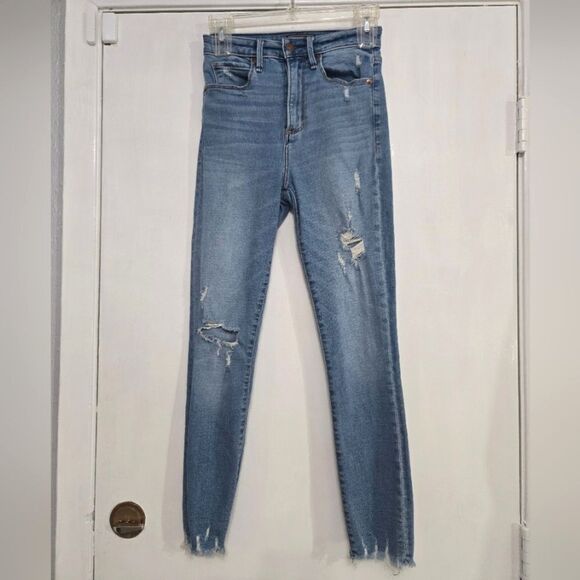Abercrombie and Fitch high rise super skinny ankle jeans size 25 - Picture 2 of 9